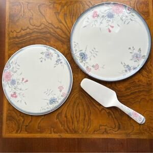 Mikasa Gardenview Cake Plate and Cake Set FX025